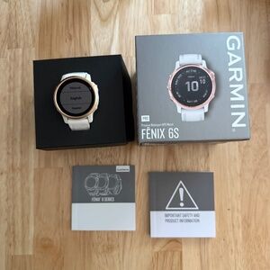 Garmin fēnix® 6S Pro, Rose Gold-tone with White Band